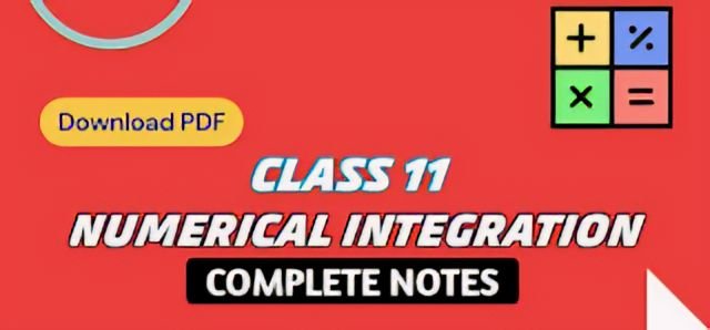 Numerical Integration Class 11 Mathematics Solutions Exercise 201 Webnotee 0208